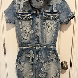 Edge Blue Jean Shirt dress